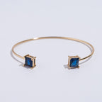B0034 Accessories Geometric Square Glass Zircon Inlaid Open Adjustable Bracelet Bracelet Jewelry