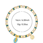 B0336 Casual Coffee Bean Pendant Bracelet Fashion Elegant Jewelry Chalcedony Stone Beaded