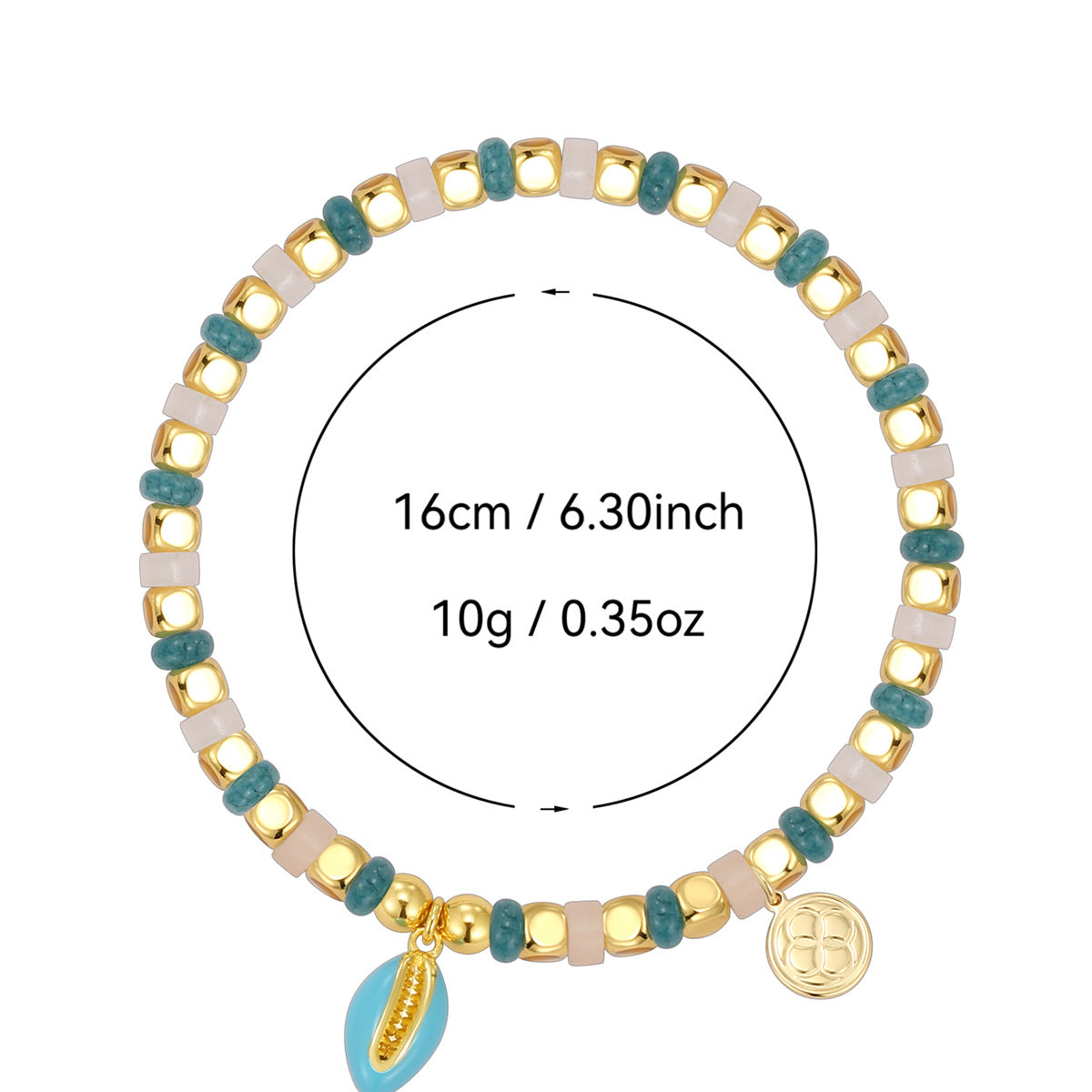 B0336 Casual Coffee Bean Pendant Bracelet Fashion Elegant Jewelry Chalcedony Stone Beaded