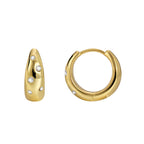 E0216 Sticky Czech Diamond Round Earrings for Women Fashionable and Simple Geometric Design Accessories