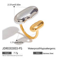 Enamel Stainless Steel Ring in Gold-Plated — Minimal Edit — alternate product view — jewelry finish and design detail