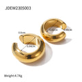 18K Gold-Plated Stainless Steel Minimalist Ear Cuff Earrings — product styling — jewelry finish and design detail