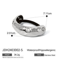 Twisted Gold-Plated Stainless Steel Hair Tie — detail view — jewelry finish and design detail