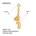 Gold-Plated Stainless Steel Pendant Necklace — Luminous Finish — additional product detail 27 — jewelry finish and design detail