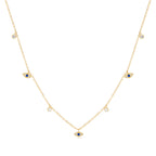 S925 Sterling Silver Devil Eye Zircon Collarbone Necklace