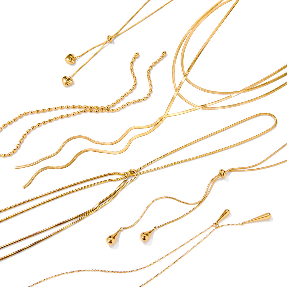 Stainless Steel Chain y Chain Necklace Jewelry Long Necklace Autumn Winter Sweater Chain