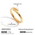 Gold-Plated Stainless Steel Bangle Bracelet with Sculptural Detail — alternate product view — jewelry finish and design detail