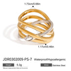 2H Color Block Ring Non-Fading Jewelry Ring Accessories for Women rings