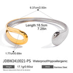 gold Bracelet Non-Fading Jewelry Open Bangle Stainless Steel Accessories for Women