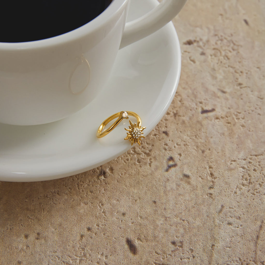 Original Design Zircon Ring Non-Fading Jewelry Stainless Steel Accessories for Women