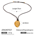 Starfish Twisted Stainless Steel Gold-Plated Necklace — product profile — jewelry finish and design detail
