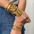 The bracelet doesn't fade18k Gold Bracelet Stainless Steel Jewelry for Women bracelet