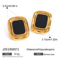 Sculptural Gold-Tone Stainless Steel Earrings with gold-tone stainless steel construction