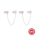 Heart Evil Eye Moon 925 Sterling Silver Earrings — decorative detail — jewelry finish and design detail