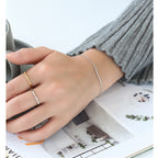B0003 Wind-plated Gold Inlaid Diamond Simple Bracelet for Women Minimalist Geometric Fashion Accessories