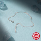 S925 Sterling Silver Mini Cross Single Diamond Bracelet For Women
