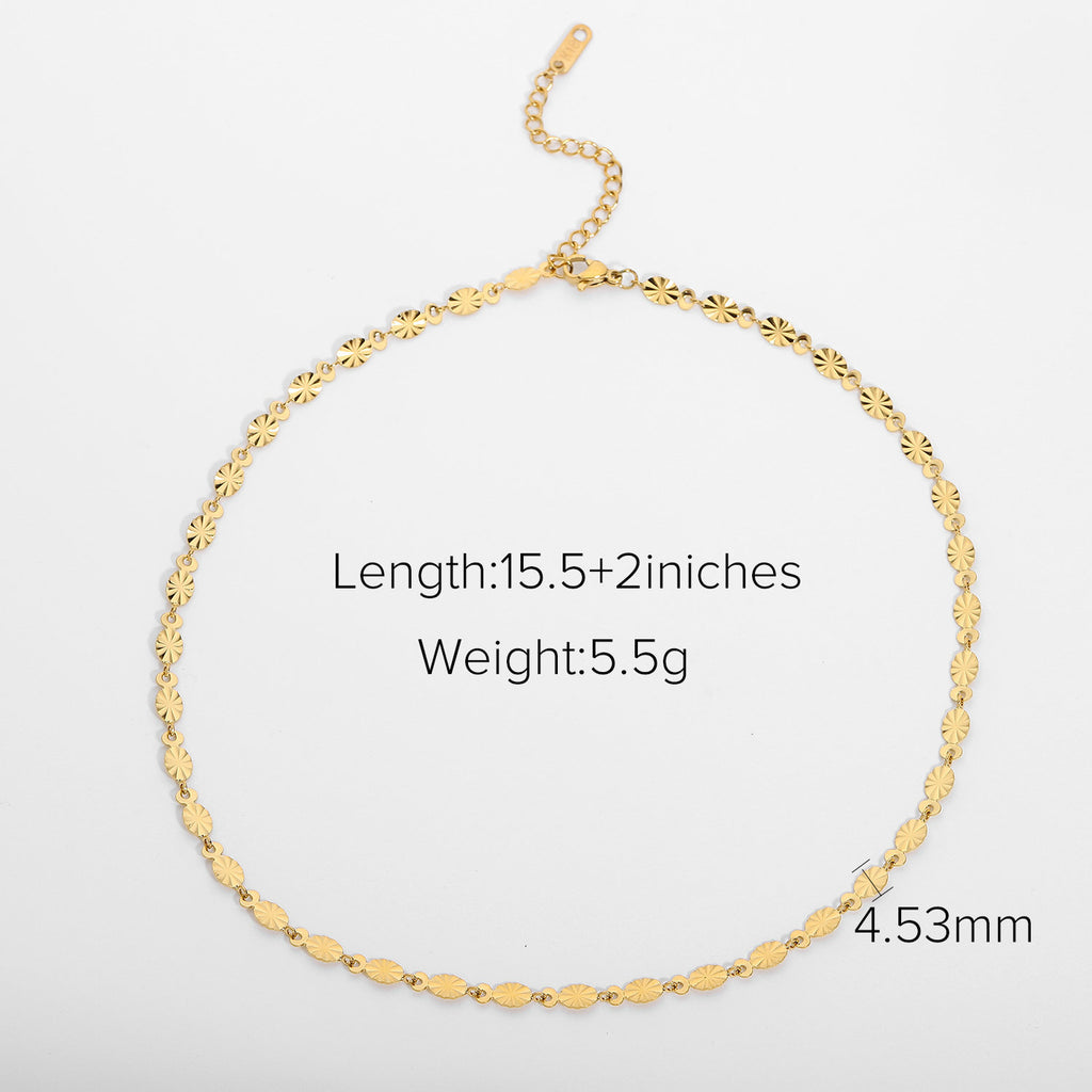 Trendy Retro Simple Personality Gold-Plated Minimalist Multi-Layer Necklace for Women Collarbone Chain