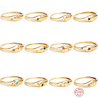 S925Sterling Silver Twelve Constellations Star Diamond Women's Ring Ring Creative Style Ring