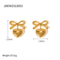 Heart Pendant Stainless Steel Necklace in 18K Gold-Tone styled for independent jewelry boutiques