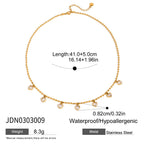 2H Zircon Necklace Accessories Women's Collarbone Chain Stainless Steel Jewelry