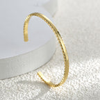 B0118 Minimalist Geometric Fashion Gear Open Bracelet Personality Smooth Bracelet Jewelry