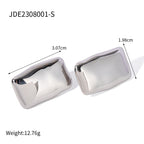 Minimalist Retro New Style18K Gold Rectangular Earrings for Women Trendy Minimalist Studs