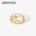 18K Gold-Plated Stainless Steel Snake Chain Open Ring — additional design view — jewelry finish and design detail