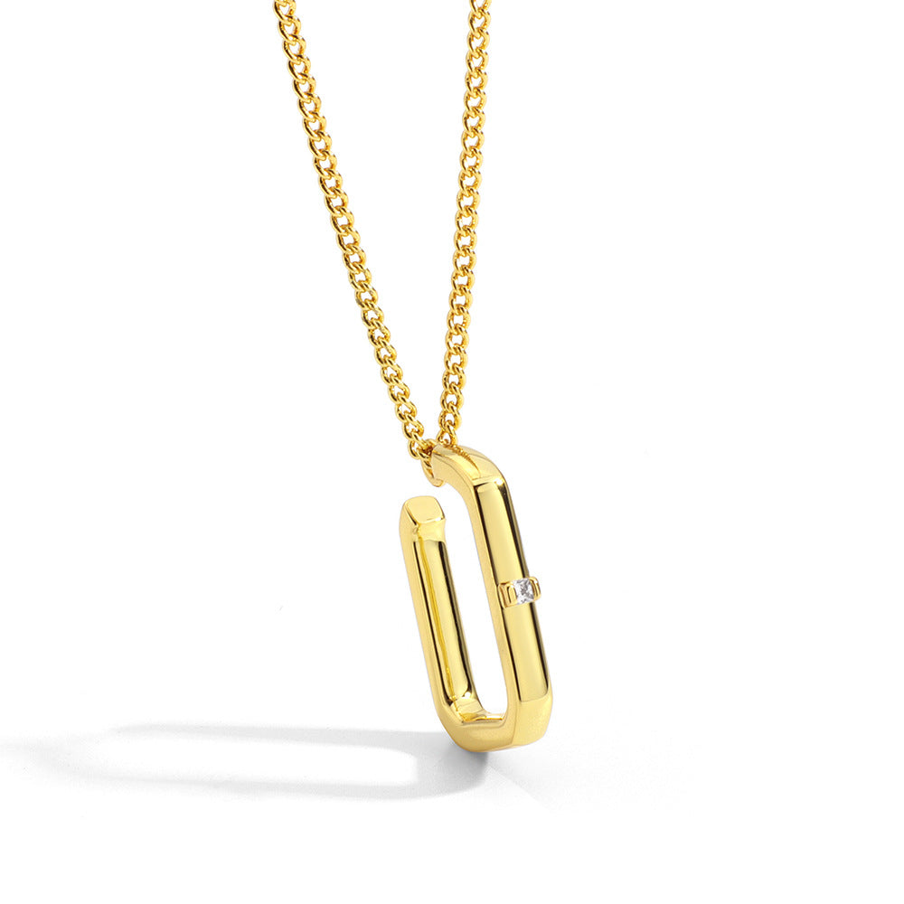 Genderless Geometric Pendant Necklace Hip Hop Sweatshirt Accessory Simple Fashion New Arrival