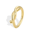 Gold-Plated Brass Knot Twisted Ring featuring twisted and a gold-tone finish — jewelry finish and design detail