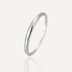 SR0045 S925Silver Plain Band Tail Ring Design Fashionable Simple Closed End Best Friend Couple Style