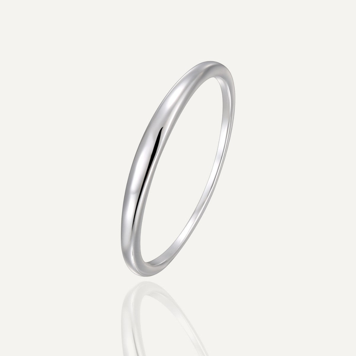 SR0045 S925Silver Plain Band Tail Ring Design Fashionable Simple Closed End Best Friend Couple Style