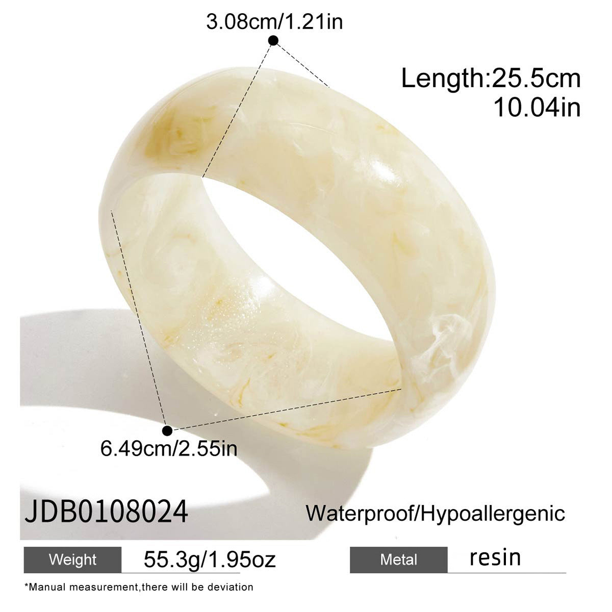 Melard Irregular Wide Resin Bracelet Jewelry for Women