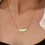 N0304 Nameplate Four-Leaf Clover Copper Necklace for Women New Trendy French Pendant