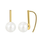 E0439 Minimalist Design Shell Pearl Ear Hooks for Women Simple Fashion New Earrings