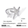 Starfish Stainless Steel Gold-Plated Ring — product styling — jewelry finish and design detail
