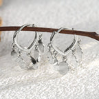 E0383 Sparkling Round Disc Earrings for Women Simple Earrings Personality Versatile Ear Jewelry