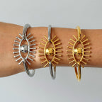 2H Devil's Eye Bracelet18k Gold Stainless Steel Jewelry Non-Fading Bracelet