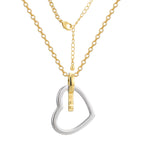 CYN0247 Heart Necklace Heart Key Pendant Necklace