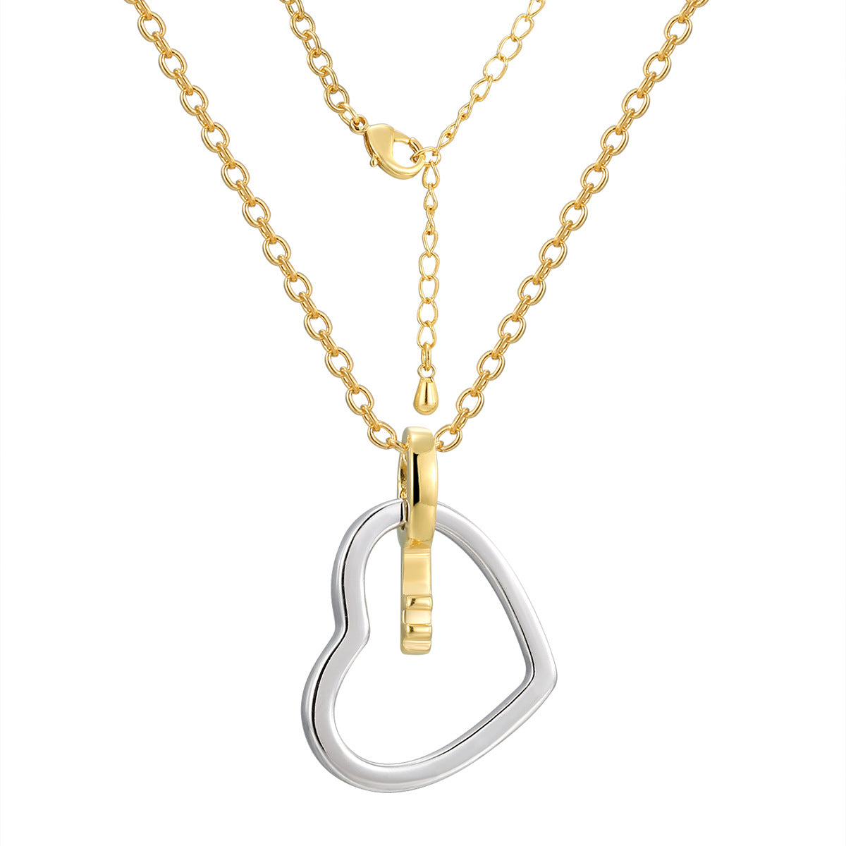 CYN0247 Heart Necklace Heart Key Pendant Necklace