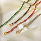 Fashionable and Versatile New Bracelet14K Gold Inlaid Full Zircon Stainless Steel Bracelet Vintage Bracelet for Women