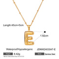 Gold-Plated Stainless Steel Initial Pendant Necklace — material detail — jewelry finish and design detail