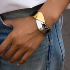 2H Color Block Openable Spring Bracelet Non-Fading Stainless Steel Jewelry