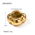 Sculptural 18K Gold-Plated Stainless Steel Statement Ring — jewelry construction
