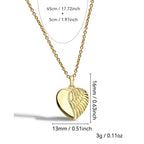 N0102 Jewelry Female Foreign Trade fashion Love Necklace Feather Heart Pendant Necklace