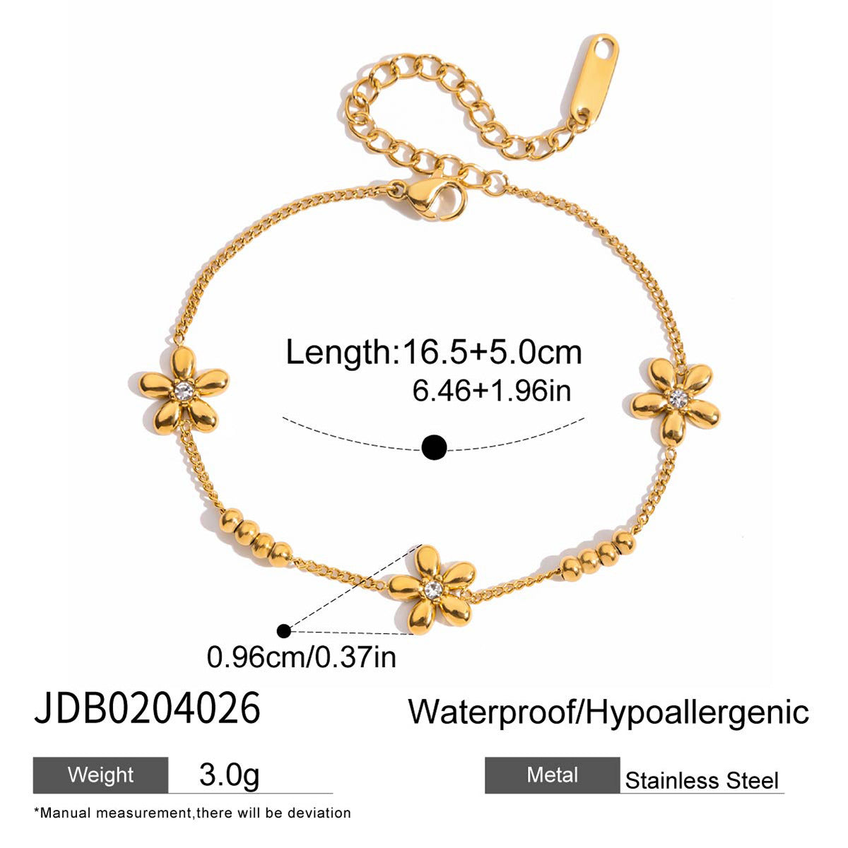 Stainless Steel Zircon Bracelet High Appearance Non-Fading Jewelry bracelet