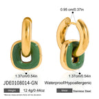Oil Drop Earrings Ear Clips Non-Fading Ear Jewelry Stainless Steel Accessories Women's Hoop Earrings