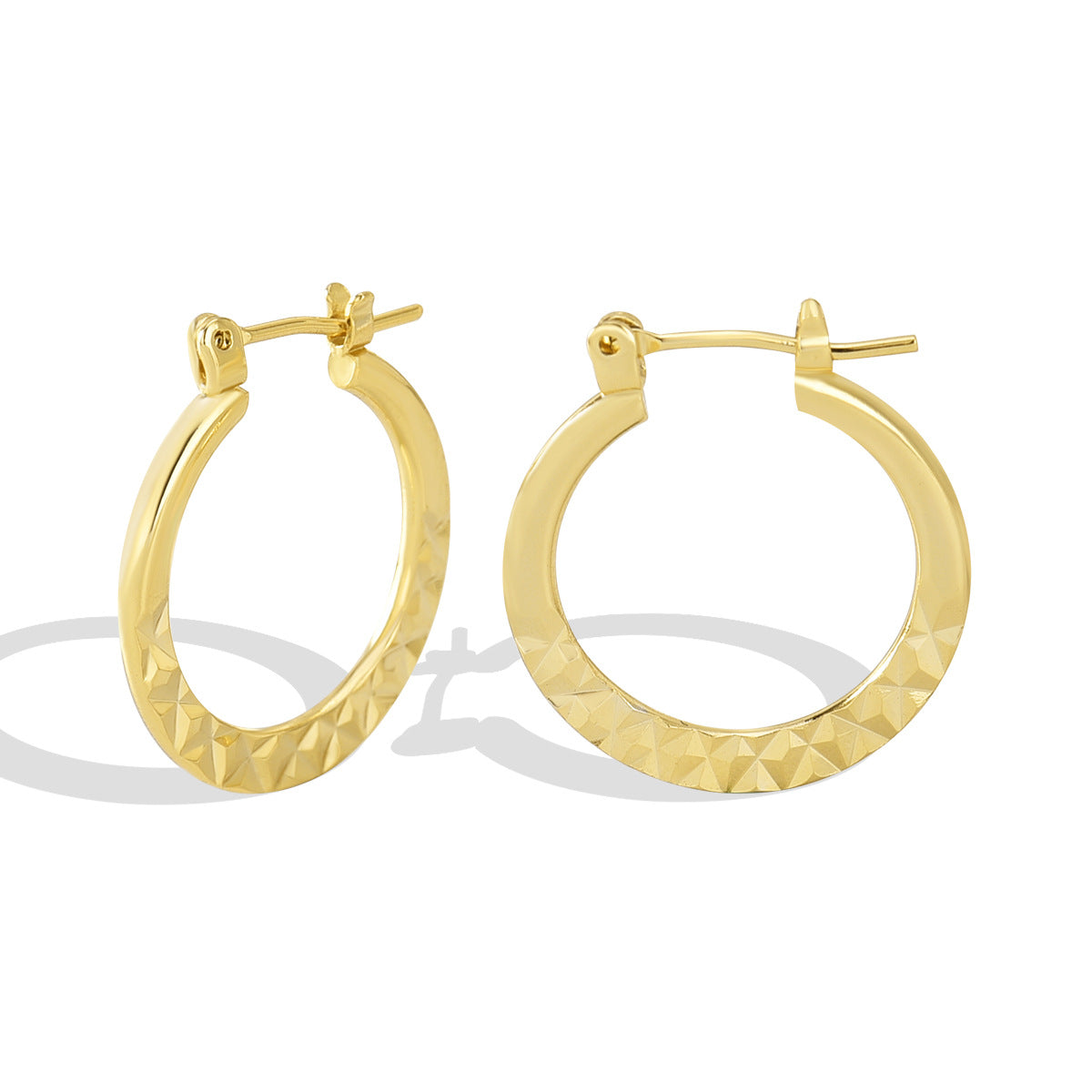 E0306 Foreign Trade Source Circle Earrings gold Women's Fashion Embossed Hoop Earrings Exaggerated Ear Jewelry