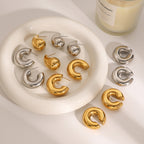 Stainless Steel Water Drop Earrings Geometric Earrings Ear Clip Jewelry earrings