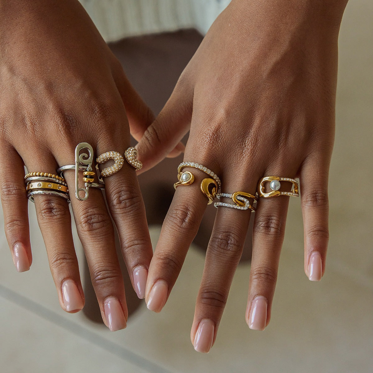 Original Design Paperclip Series Ring Non-Fading Jewelry Stainless Steel Accessories