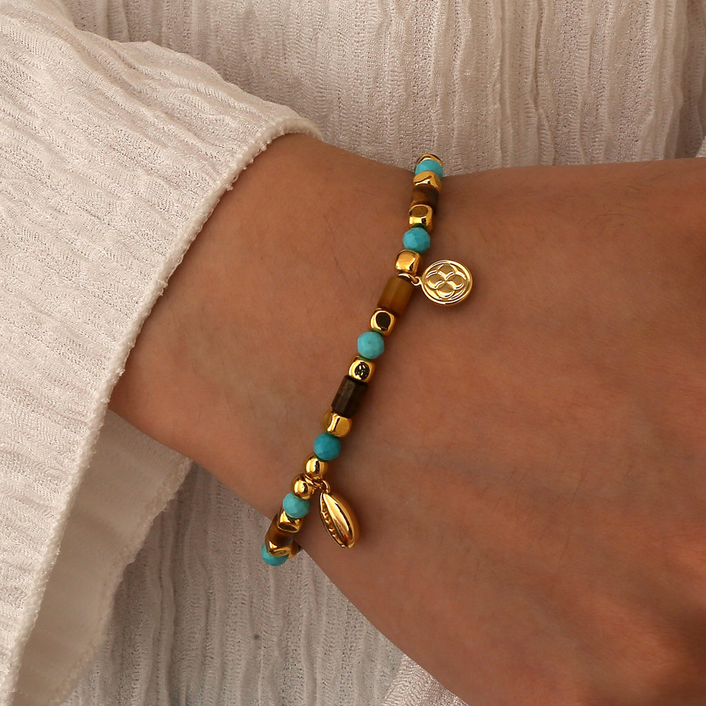 CYB0265 Vintage Bohemian Round Beaded Fashion Trend Bracelet